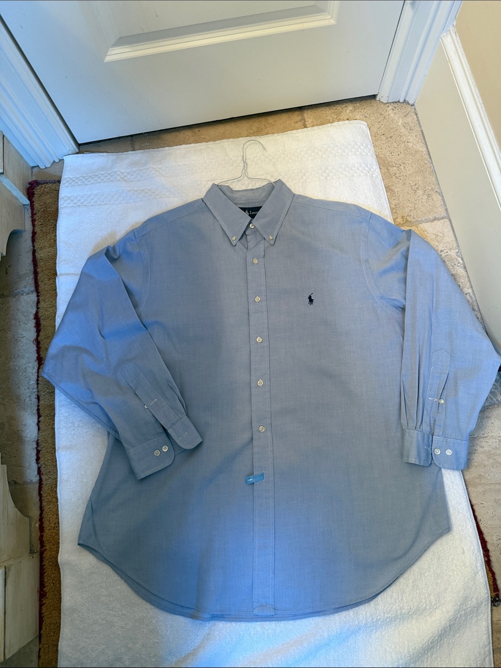 Polo by Ralph Lauren Men's Light Blue Button-Down Oxford Shirt